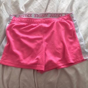 pink size 12 justice shorts
